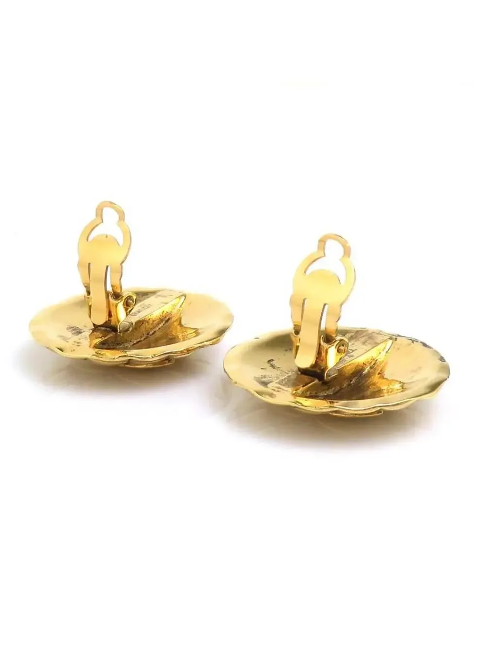 Auth Chanel Cc Logo Clip On Earrings #302711C28B